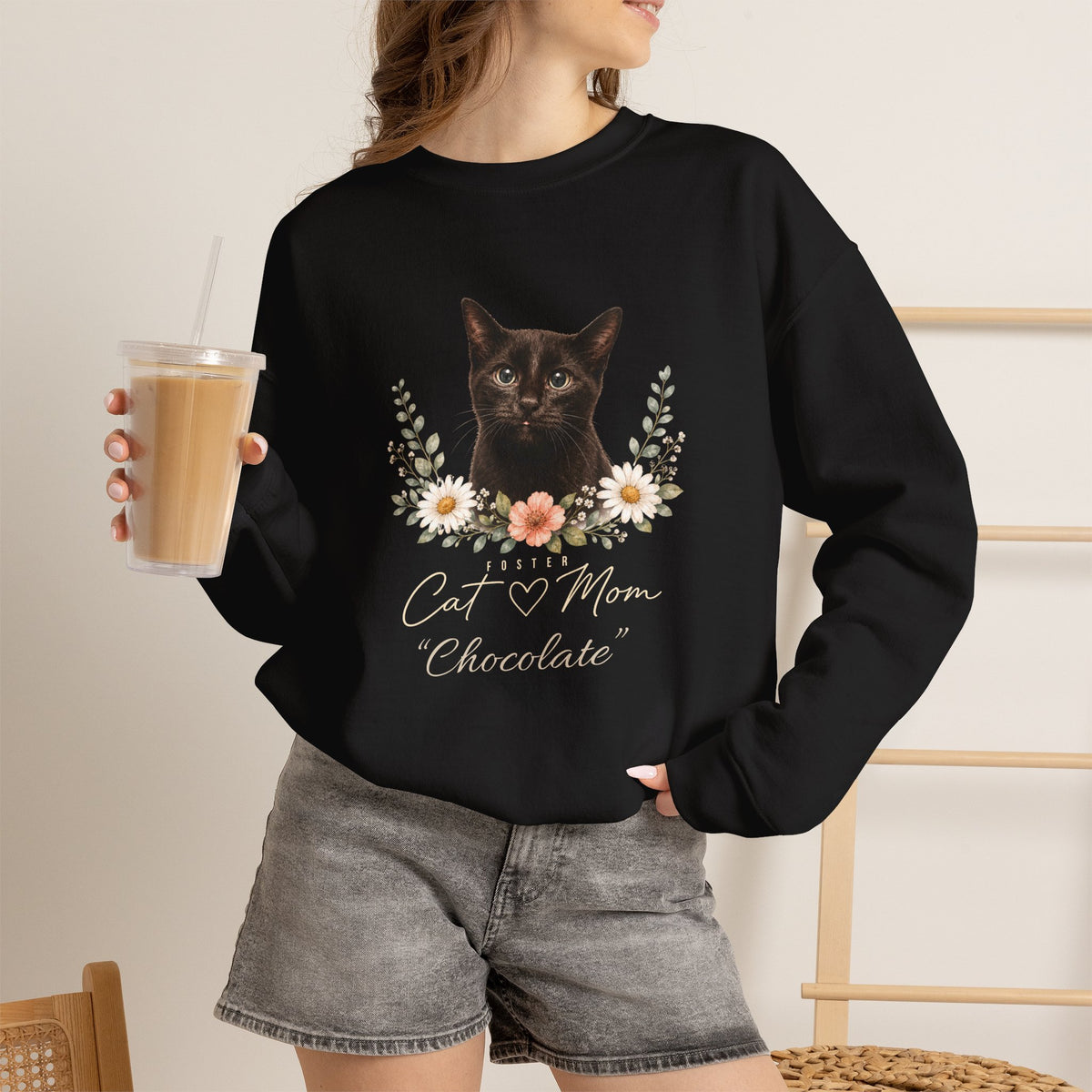 Personalized Foster Cat Mom Gildan® Sweatshirt
