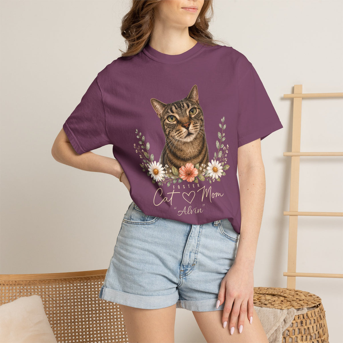 Personalized Foster Cat Mom Comfort Colors® T-Shirt
