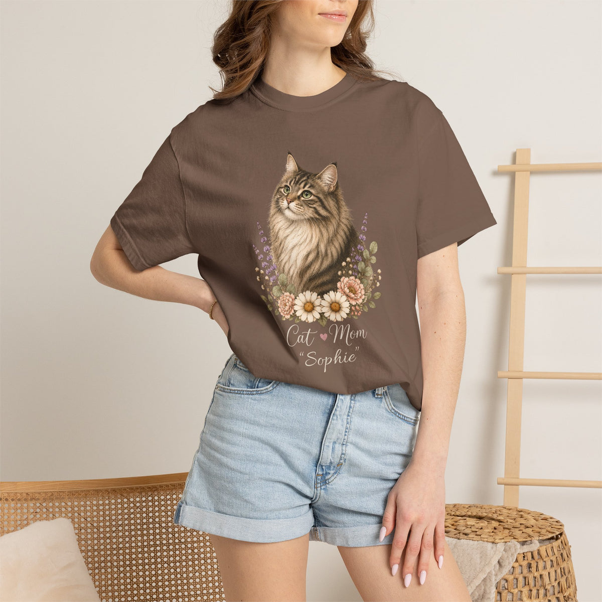 Personalized Norwegian Cat Mom Comfort Colors® T-Shirt