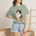 Personalized Black and White Cat Comfort Colors® T-Shirt