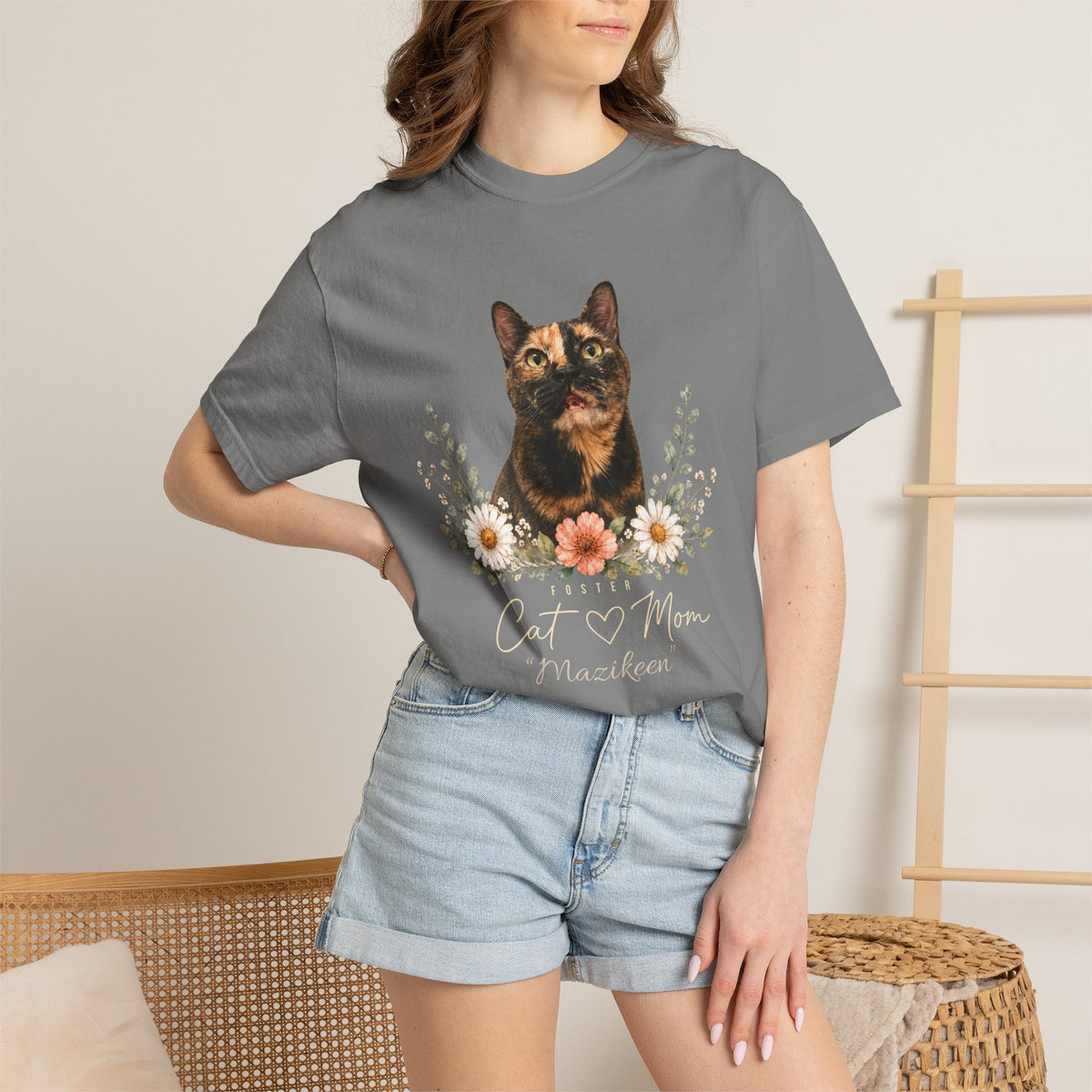 Personalized Foster Cat Mom Comfort Colors® T-Shirt
