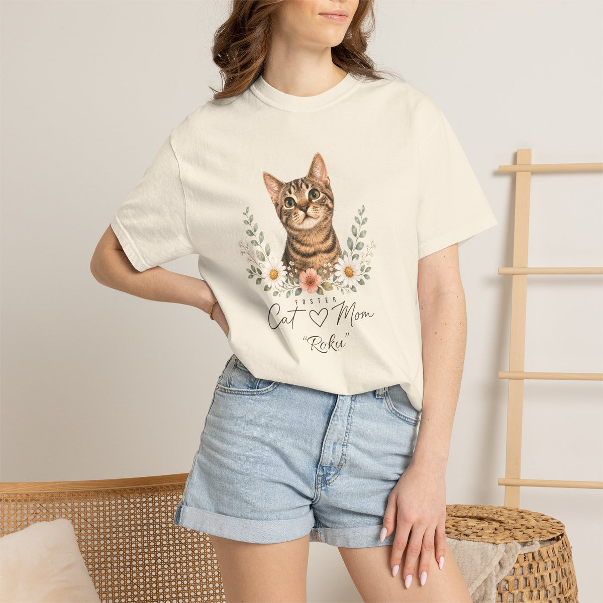 Personalized Foster Cat Mom Comfort Colors® T-Shirt
