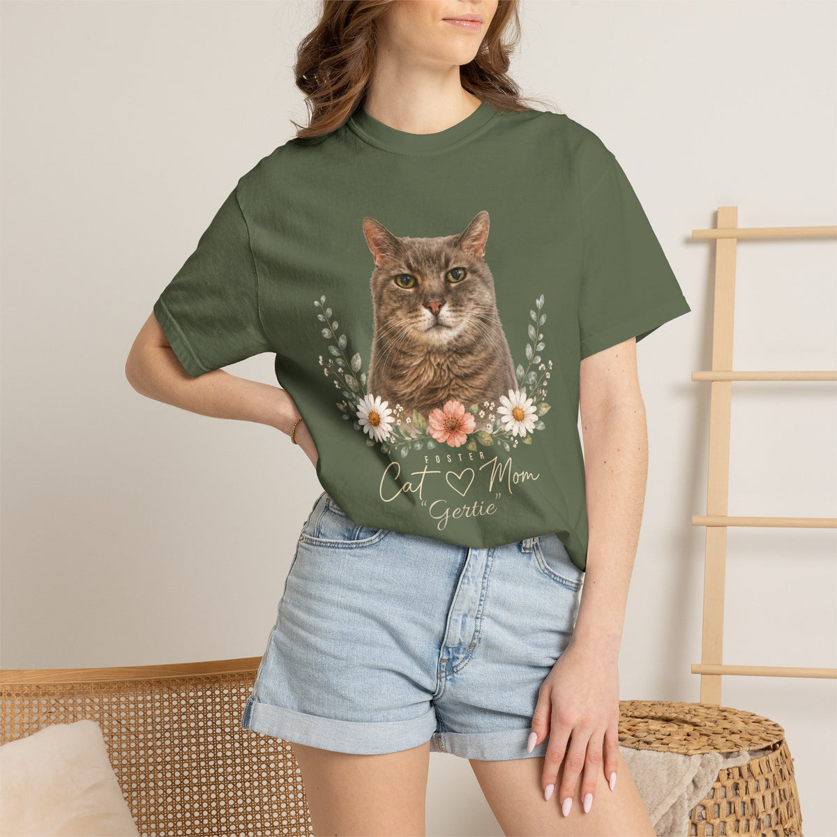 Personalized Foster Cat Mom Comfort Colors® T-Shirt