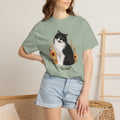 Personalized Tuxedo Cat Sunflower Comfort Colors® T-Shirt