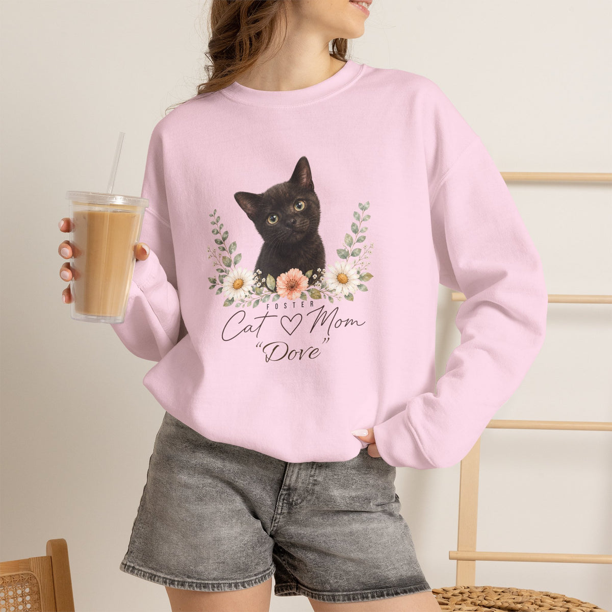 Personalized Foster Cat Mom Gildan® Sweatshirt