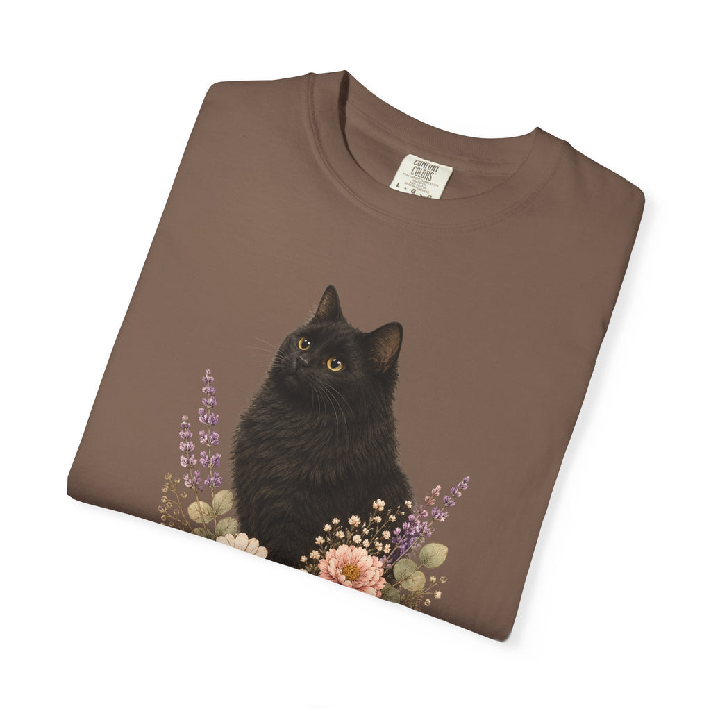 Personalized Black Cat Mom Comfort Colors® T-Shirt