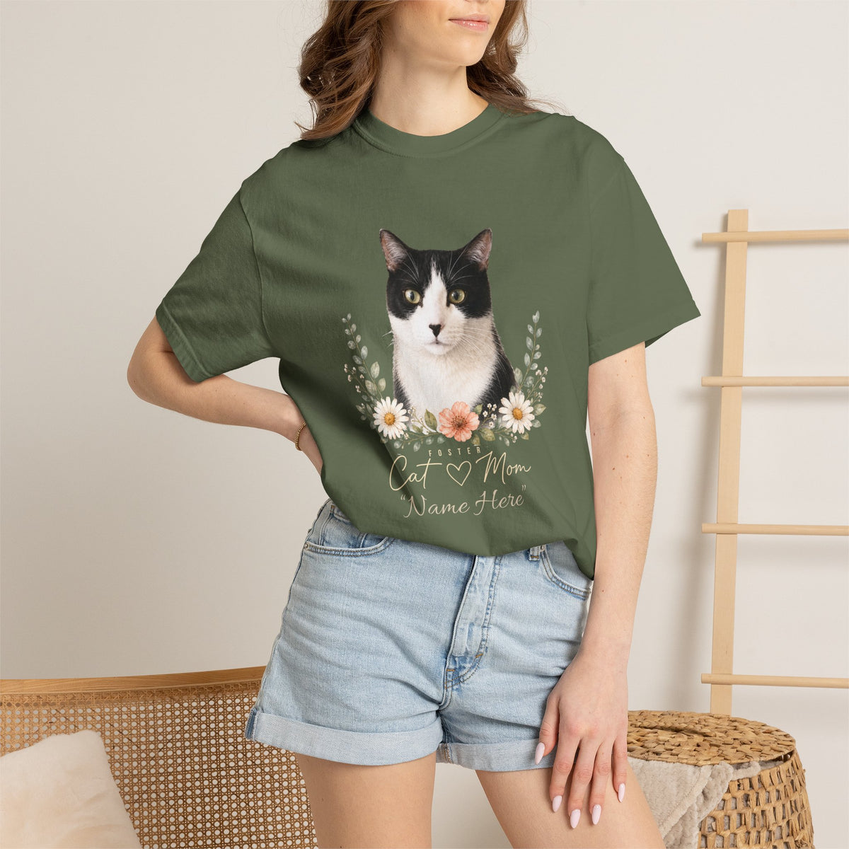 Personalized Foster Cat Mom Comfort Colors® T-Shirt