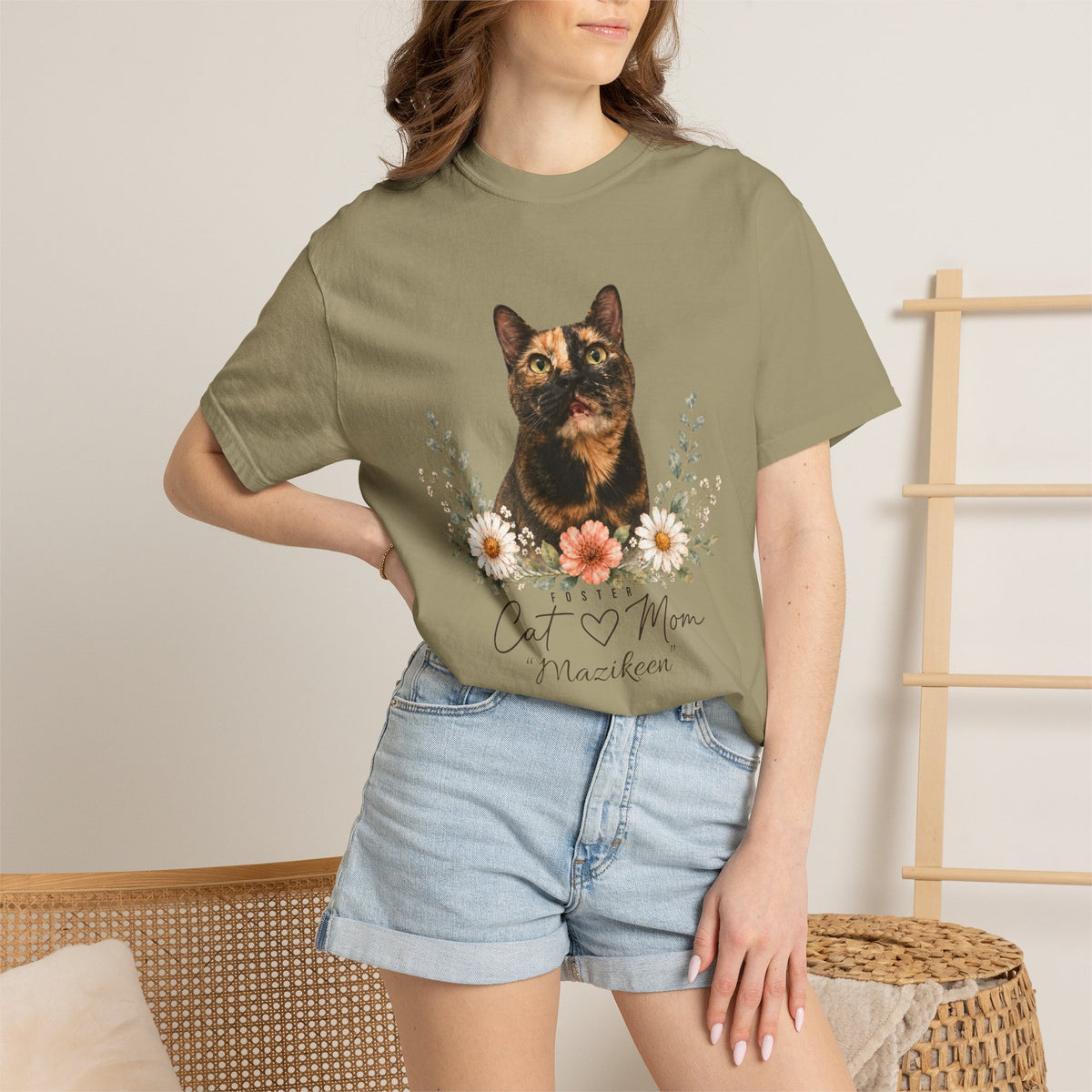 Personalized Foster Cat Mom Comfort Colors® T-Shirt
