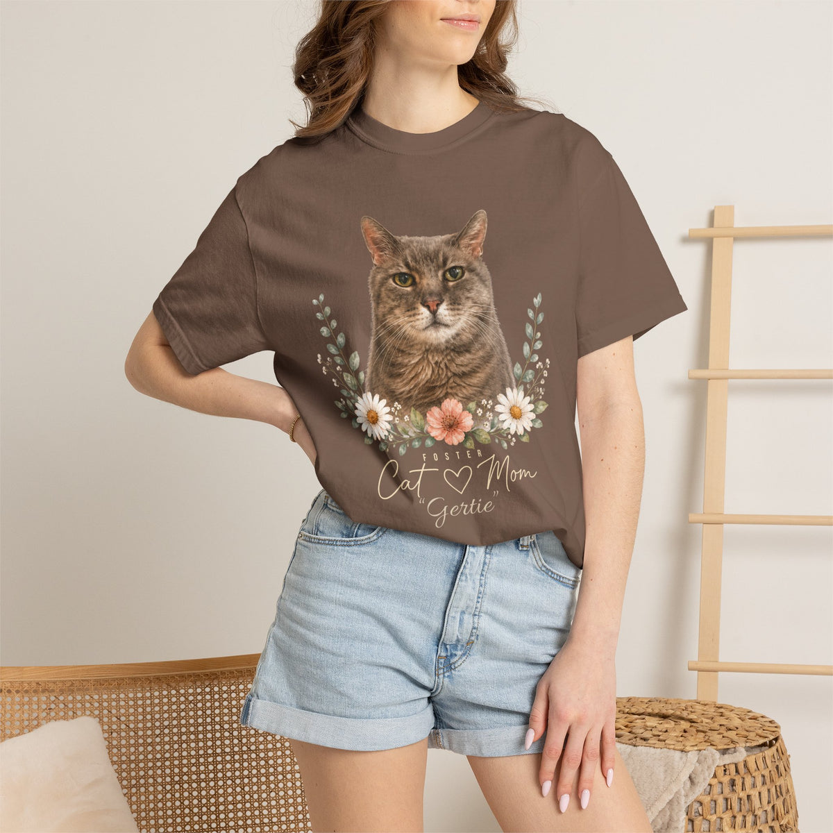 Personalized Foster Cat Mom Comfort Colors® T-Shirt