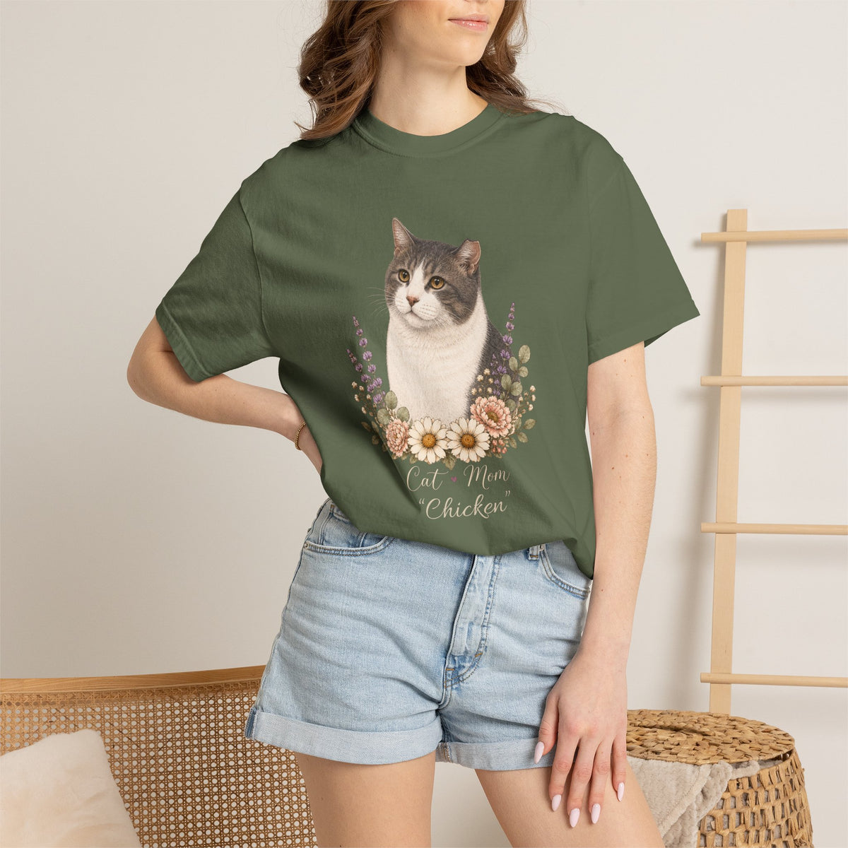 Personalized Gray TNR Cat Mom Comfort Colors® T-Shirt