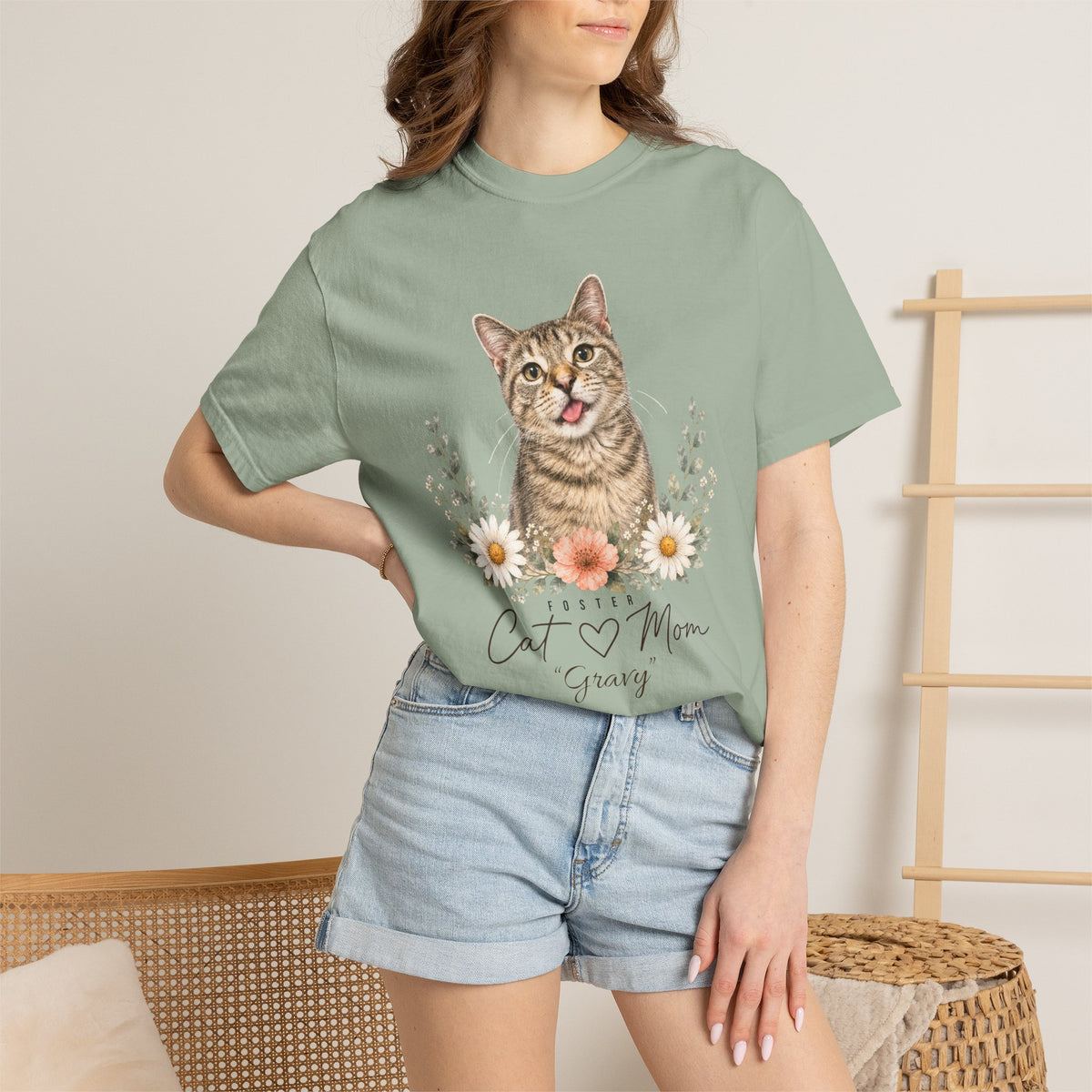 Personalized Foster Cat Mom Comfort Colors® T-Shirt
