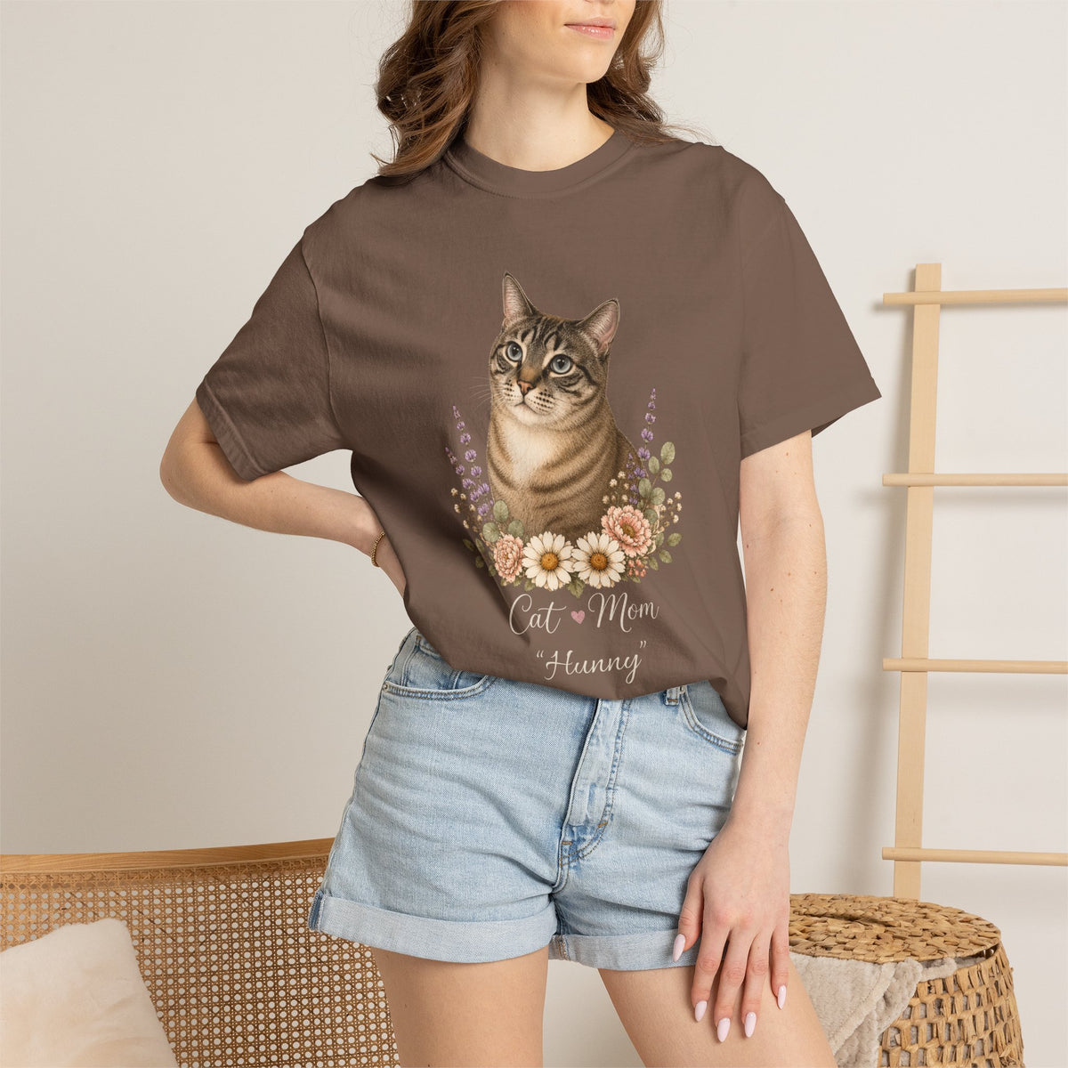 Personalized Blue Lynx Point Cat Mom Comfort Colors® T-Shirt