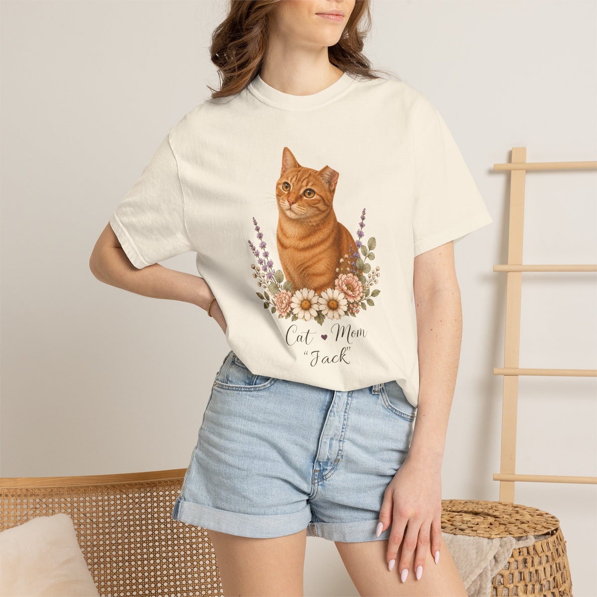 Personalized Orange TNR Cat Mom Comfort Colors® T-Shirt