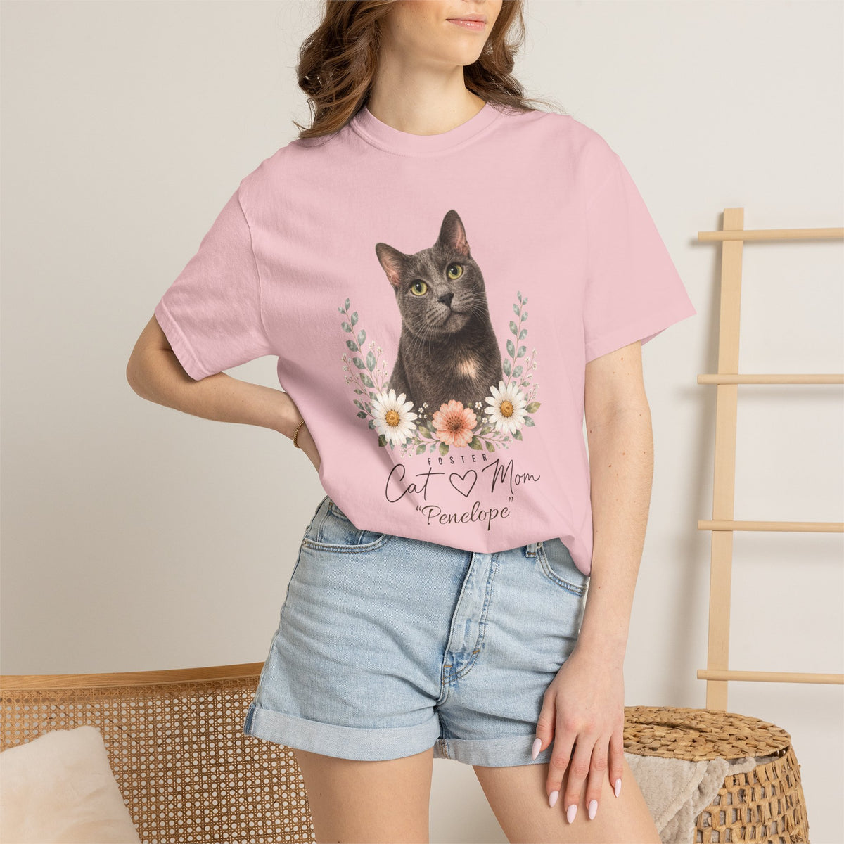 Personalized Foster Cat Mom Comfort Colors® T-Shirt