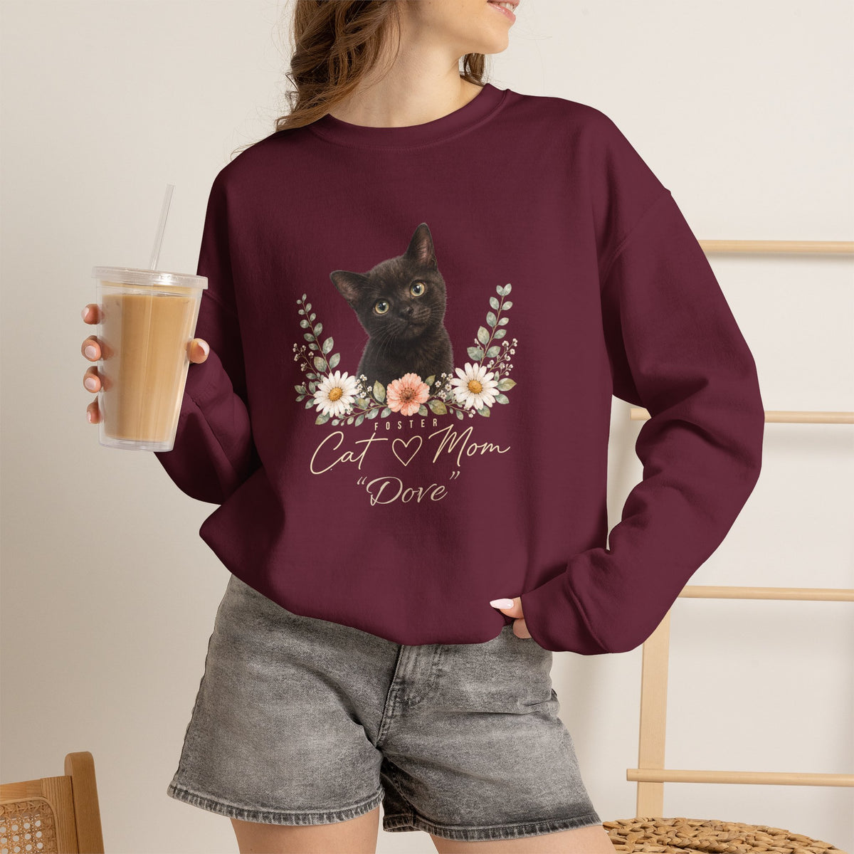 Personalized Foster Cat Mom Gildan® Sweatshirt