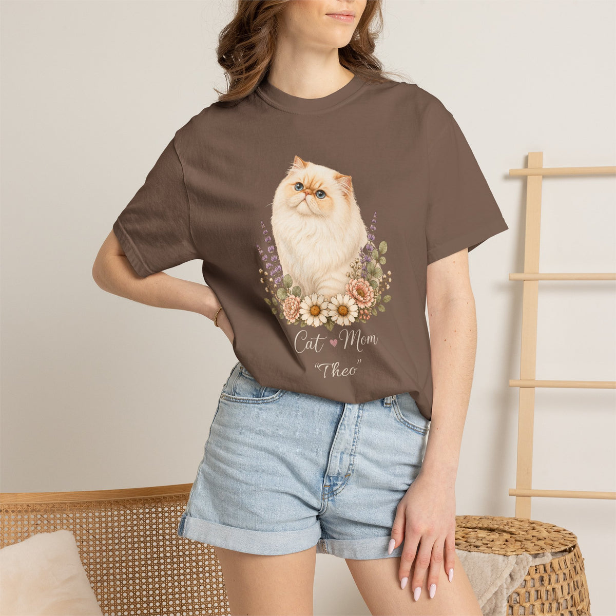 Personalized Flame Point Persian Cat Mom Comfort Colors® T-Shirt