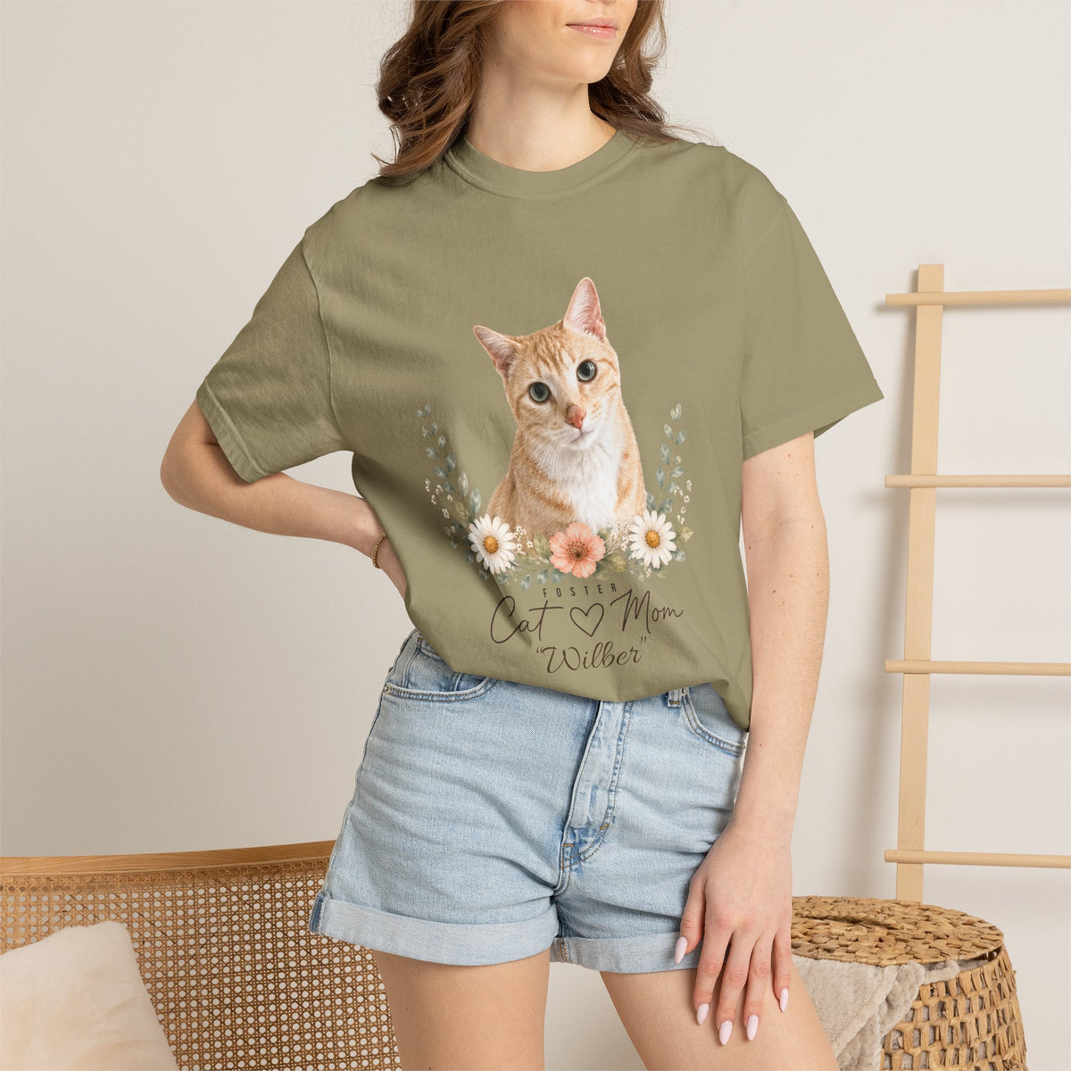 Personalized Foster Cat Mom Comfort Colors® T-Shirt