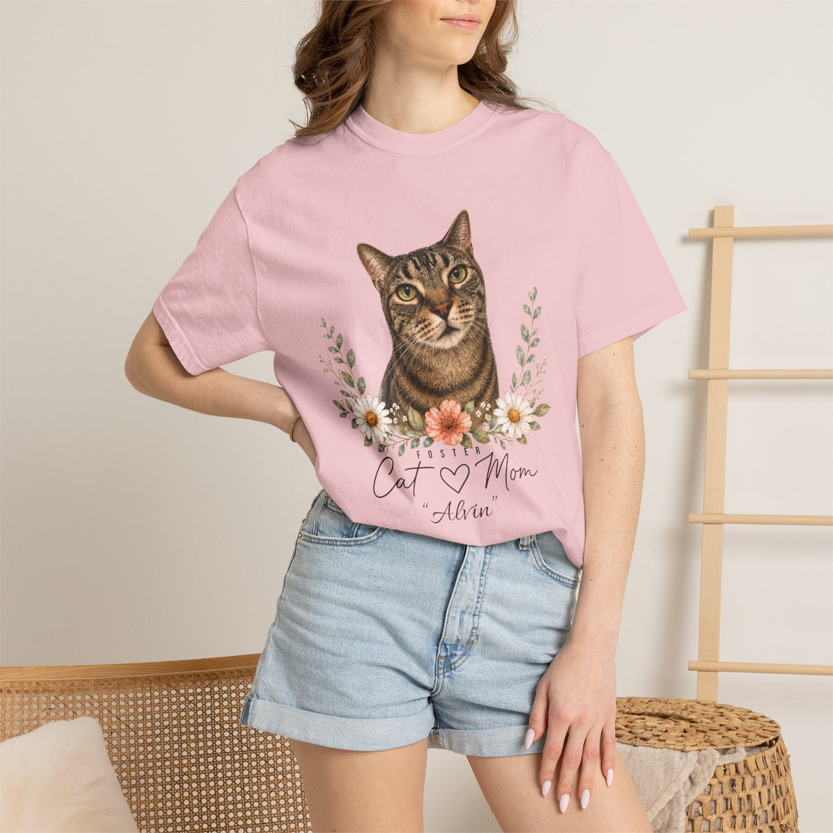 Personalized Foster Cat Mom Comfort Colors® T-Shirt