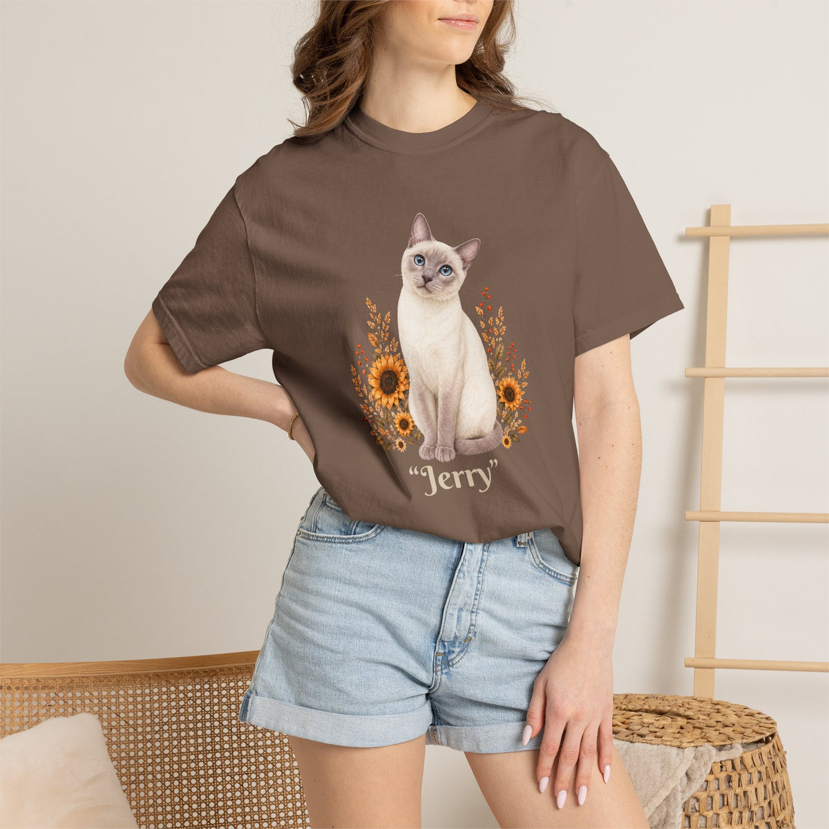 Personalized Siamese Cat Mom Comfort Colors® T-Shirt