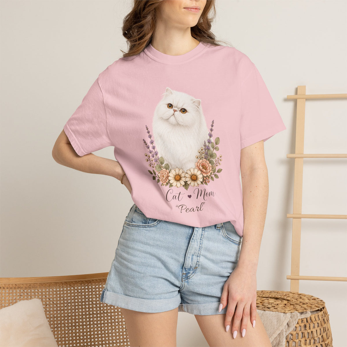 Personalized Persian Cat Mom Comfort Colors® T-Shirt