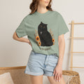 Personalized Black Cat  Sunflower Comfort Colors® T-Shirt