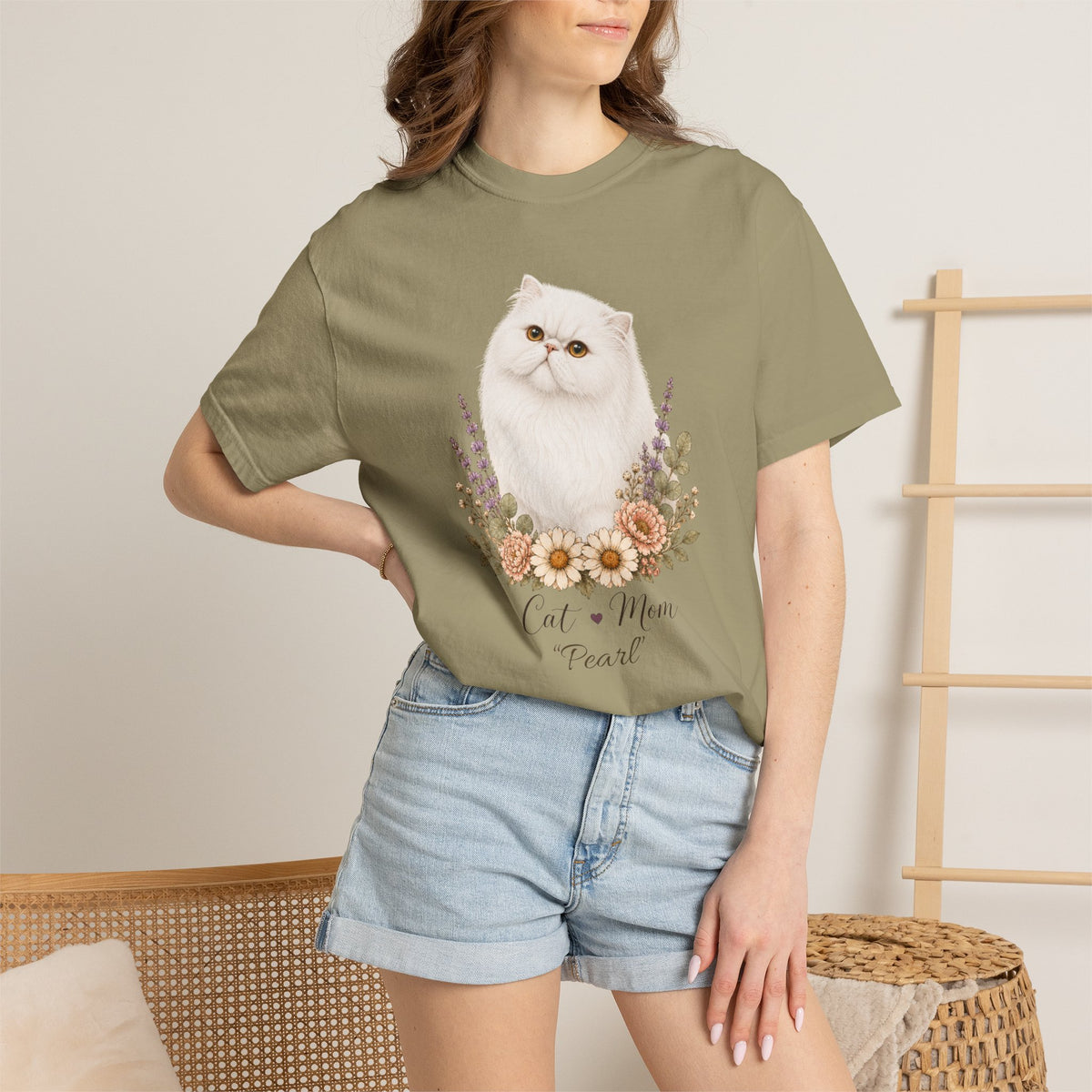 Personalized Persian Cat Mom Comfort Colors® T-Shirt
