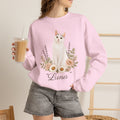 Personalized White Cat Mom Sweatshirt
