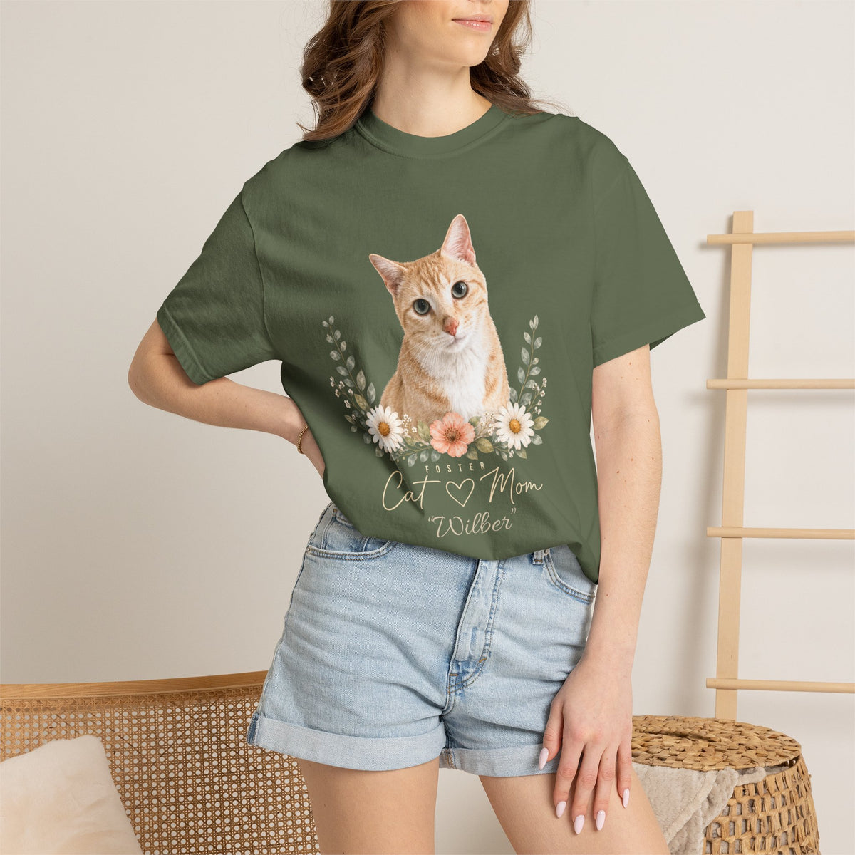 Personalized Foster Cat Mom Comfort Colors® T-Shirt