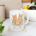 Foster Cat Mom Floral Ceramic Mug