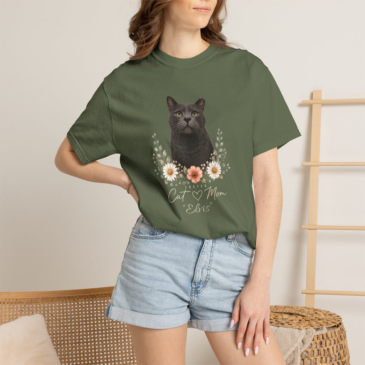 Personalized Foster Cat Mom Comfort Colors® T-Shirt