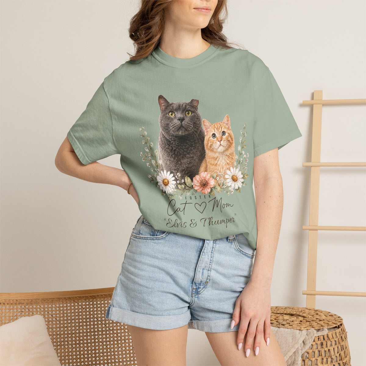 Personalized Foster Cat Mom Comfort Colors® T-Shirt