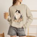 Personalized Cat Botanical Floral Sweatshirt