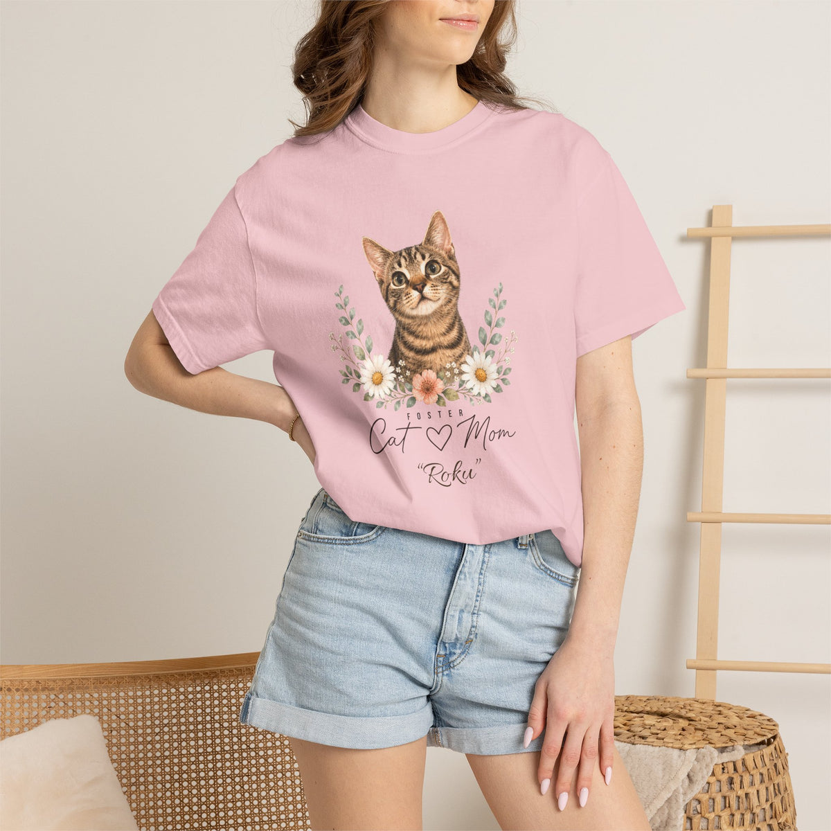 Personalized Foster Cat Mom Comfort Colors® T-Shirt