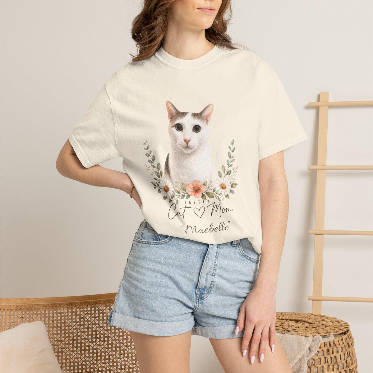 Personalized Foster Cat Mom Comfort Colors® T-Shirt
