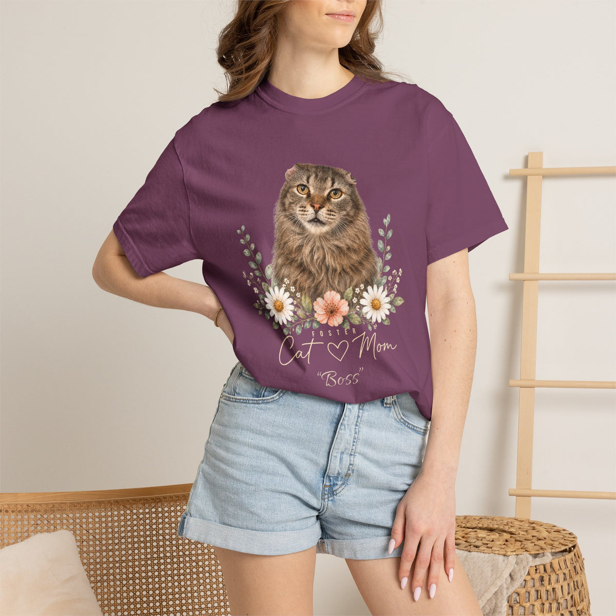 Personalized Foster Cat Mom Comfort Colors® T-Shirt