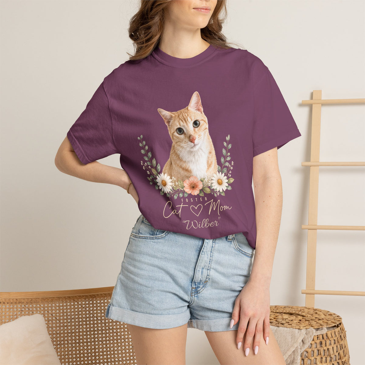 Personalized Foster Cat Mom Comfort Colors® T-Shirt