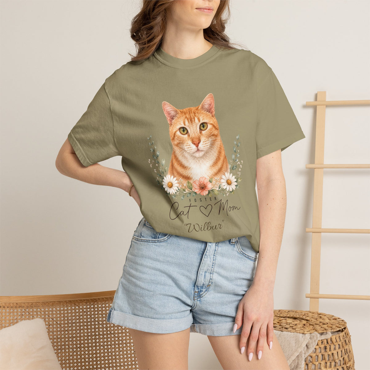 Personalized Foster Cat Mom Comfort Colors® T-Shirt