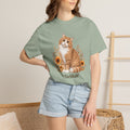 Personalized Orange Cat Sunflower Comfort Colors® T-Shirt