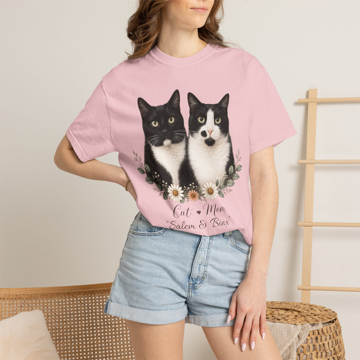Personalized Multi-Cat Mom Comfort Colors® T-Shirt
