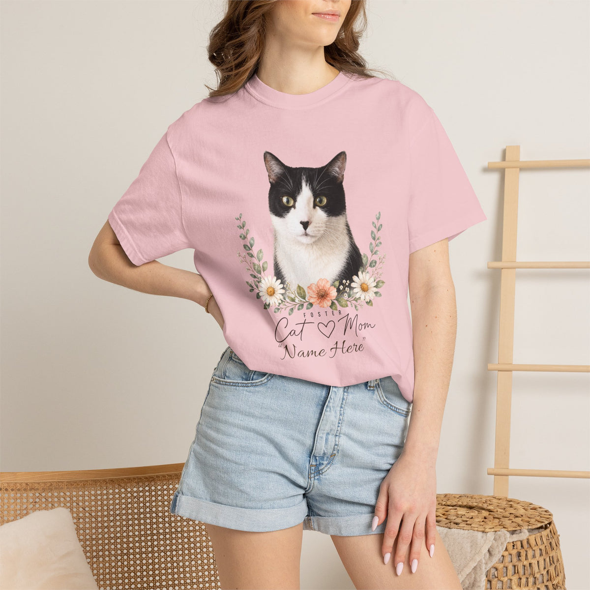Personalized Foster Cat Mom Comfort Colors® T-Shirt