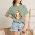 Personalized Orange Cat Sunflower Comfort Colors® T-Shirt