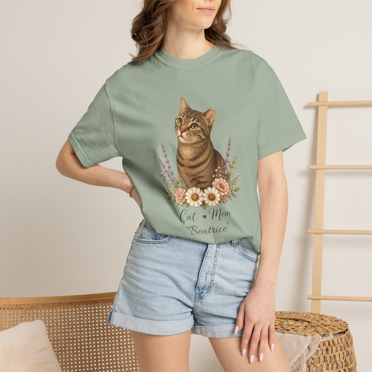 Personalized TNR Tabby Cat Mom Comfort Colors® T-Shirt