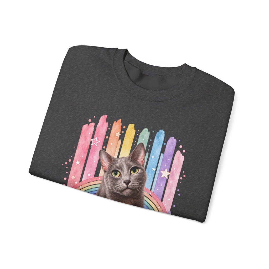Personalized Rainbow Memorial Cat Gildan® Sweatshirt