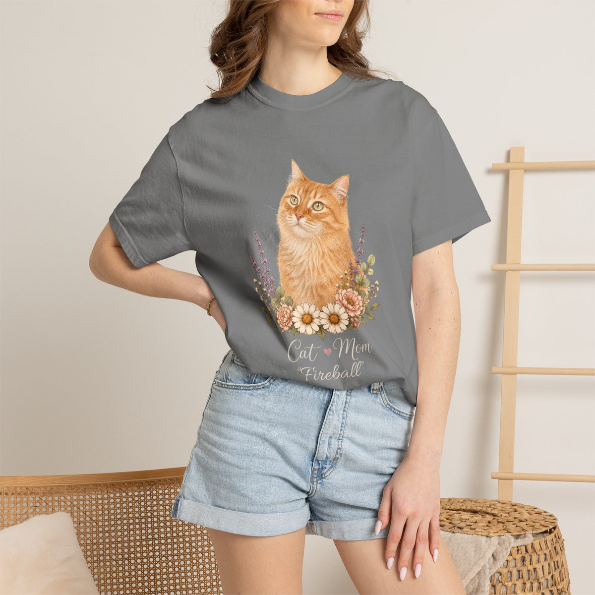 Personalized Ginger Cat Comfort Colors® T-Shirt