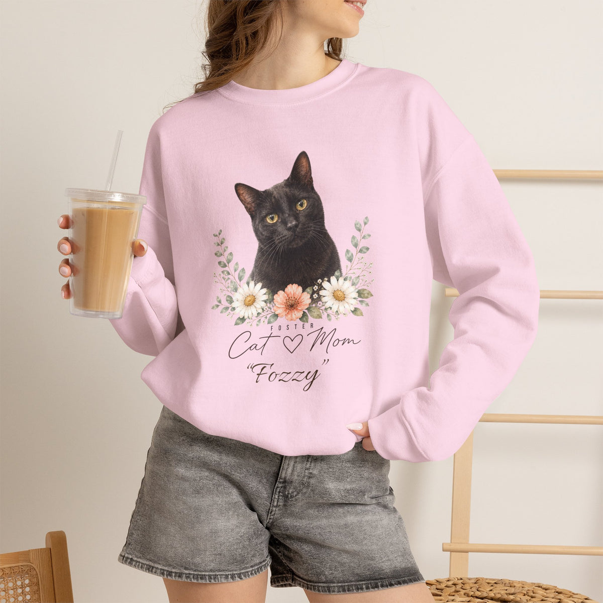 Personalized Foster Cat Mom Gildan® Sweatshirt