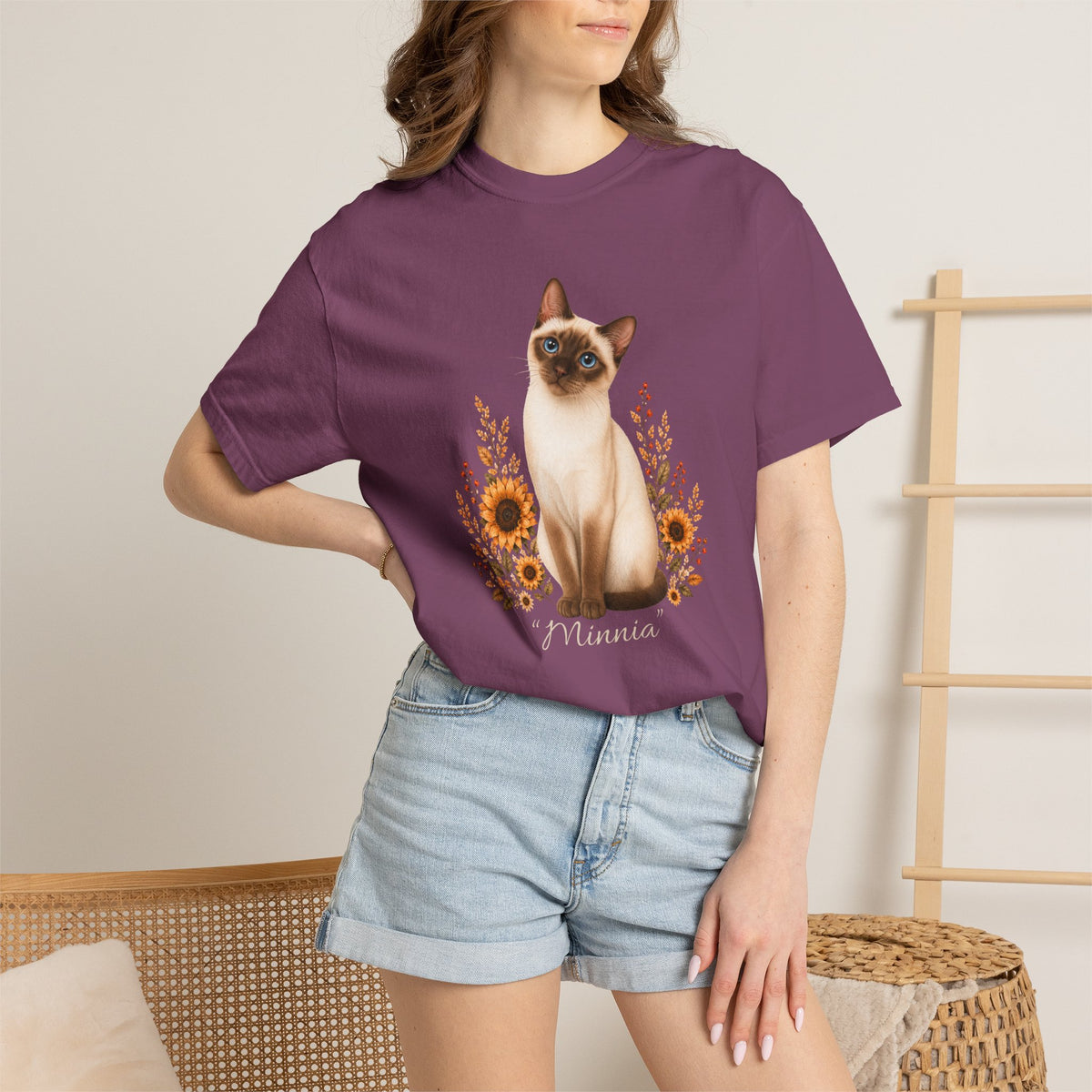 Personalized Siamese Cat Mom Comfort Colors® T-Shirt