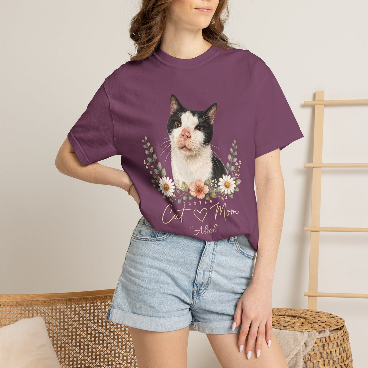 Personalized Foster Cat Mom Comfort Colors® T-Shirt