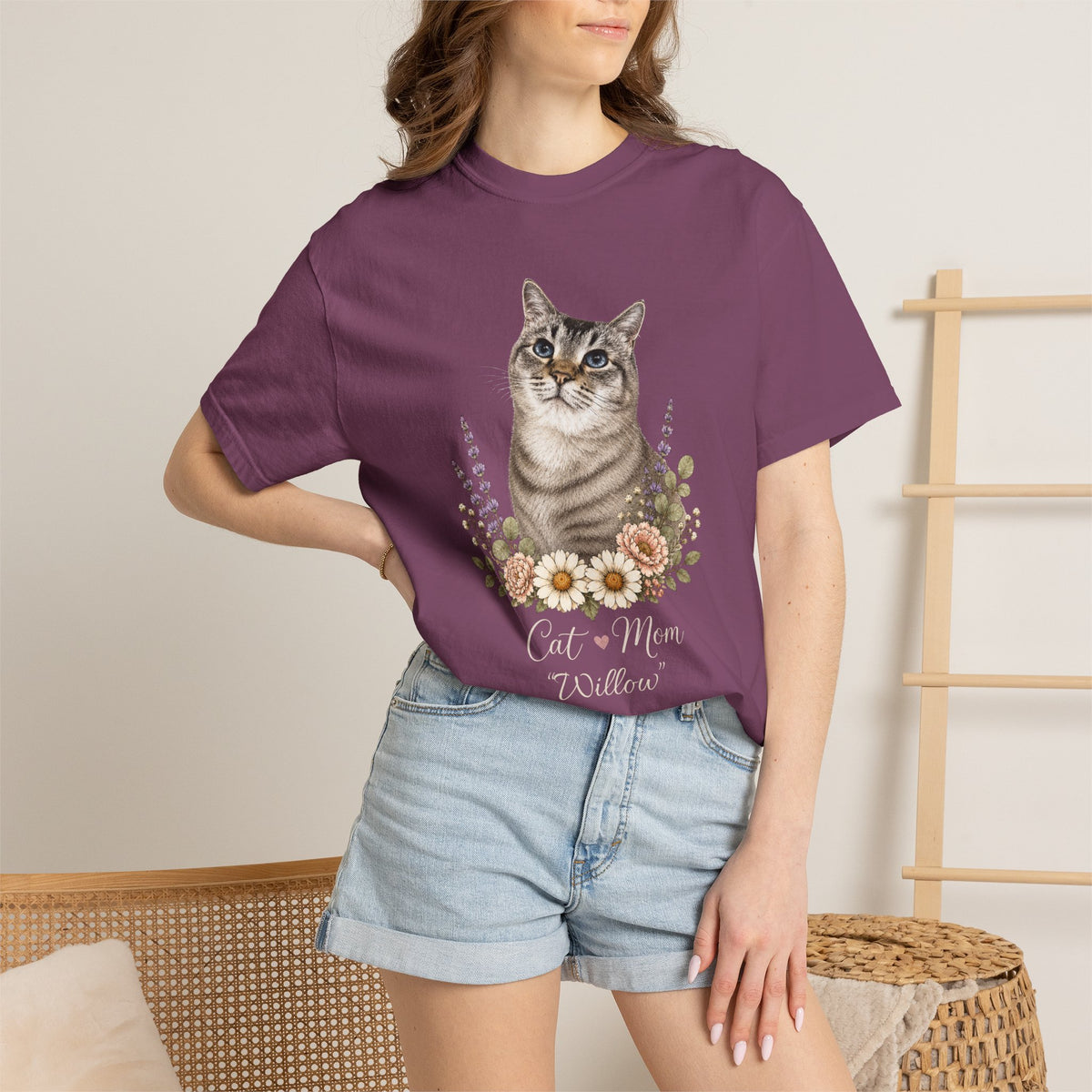 Personalized Blue-Lynx Cat Comfort Colors® T-Shirt