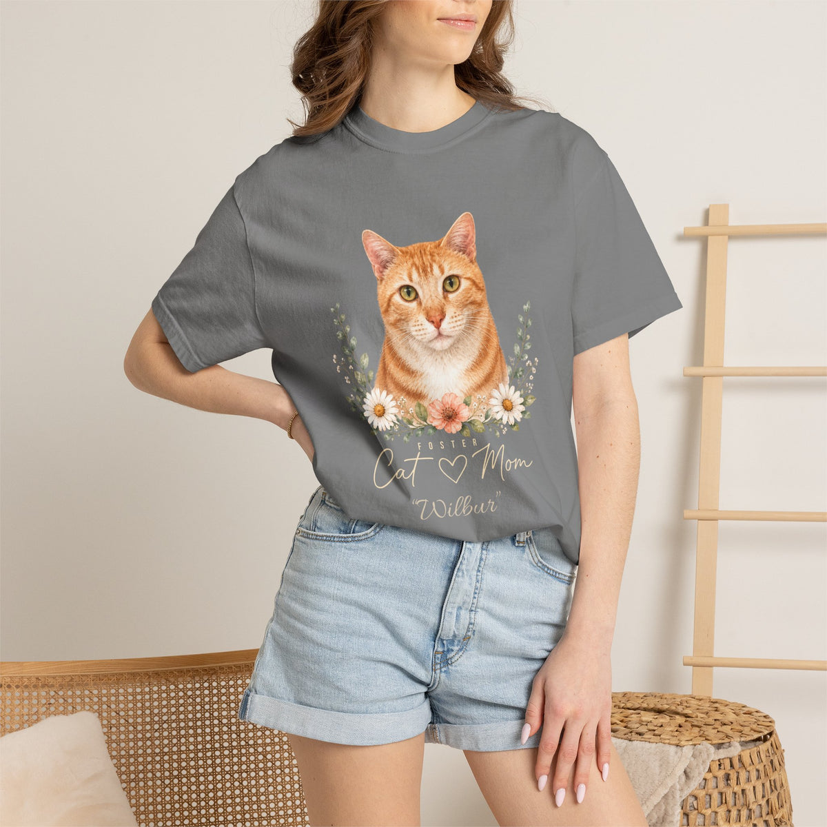 Personalized Foster Cat Mom Comfort Colors® T-Shirt