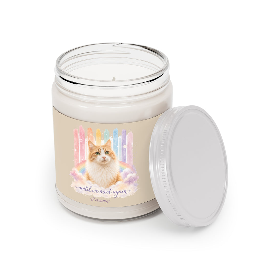 Personalized Rainbow Memorial Cat Scented Soy Candle